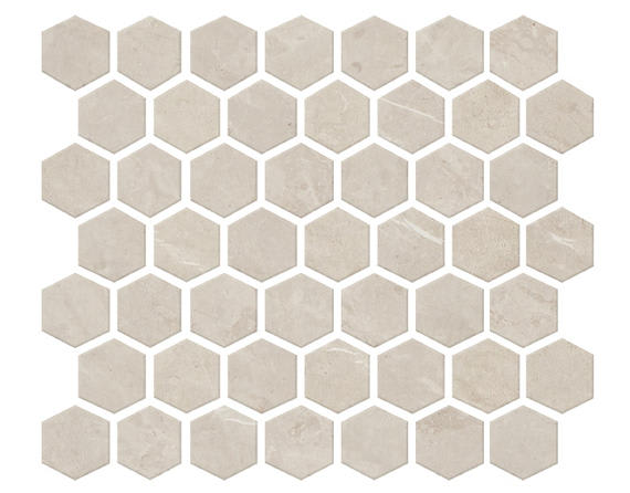 Prime Dynamic Beige Hexagon 1 1/2X1 1/2 Matte