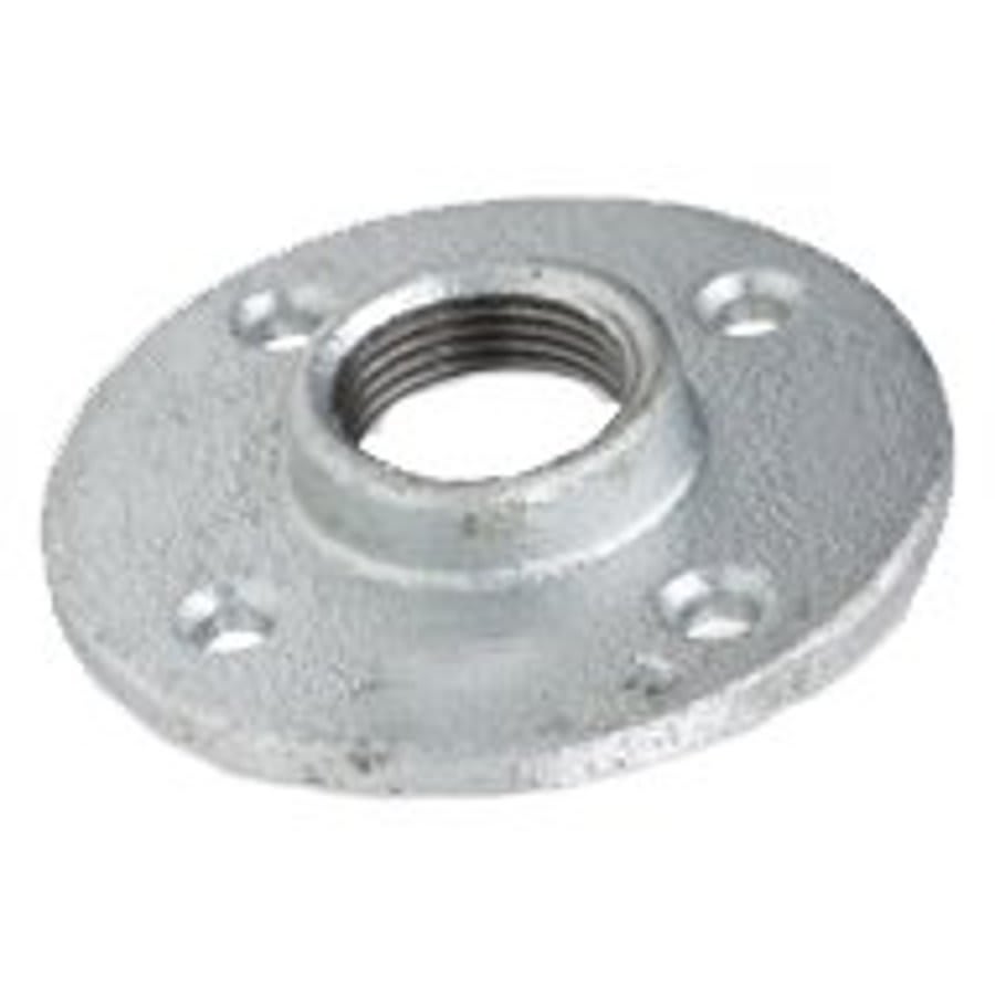 Floor Flange, 2-1/2 in, FNPT, 6-3/4 in OD, 4 Bolt Holes, 125 lb, Malleable Steel