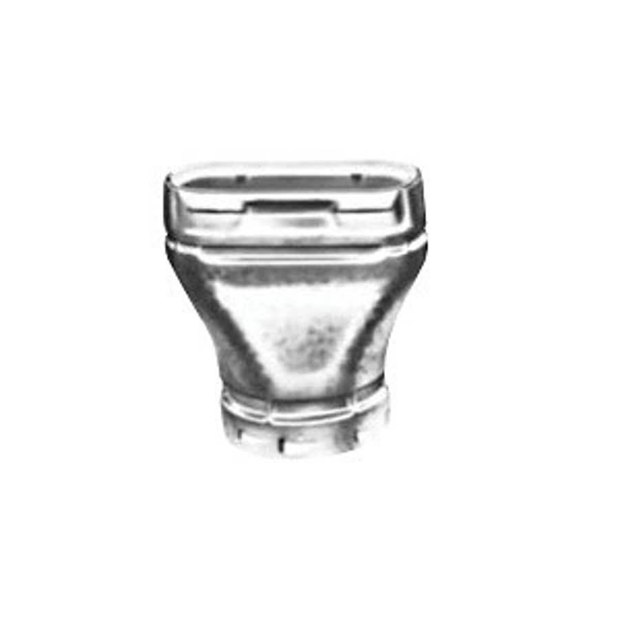 Round to Oval Vent Adapter/Connector, 4 in Dia
