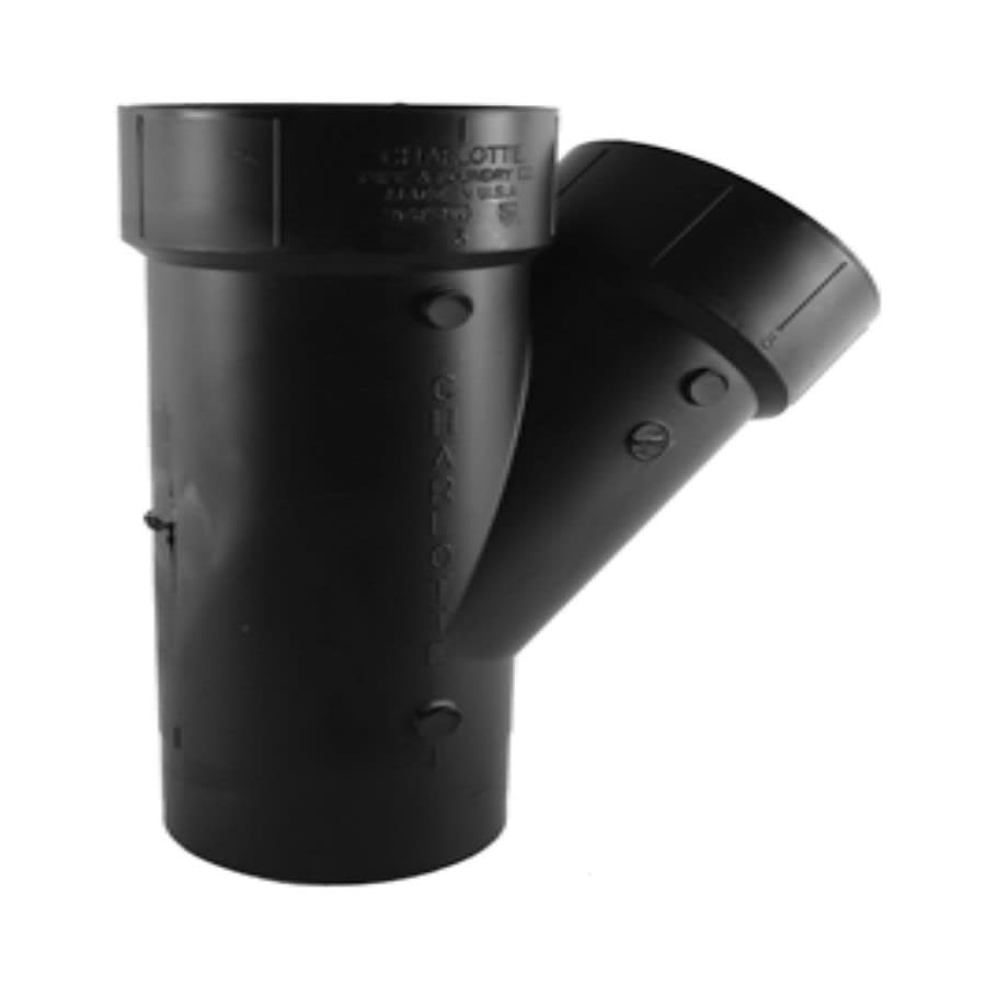 DWV Street Wye, 4 in, Spigot x Hub, ABS