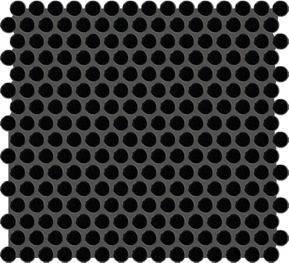 Unglazed Mosaics Black Hexagon 2X2 Matte