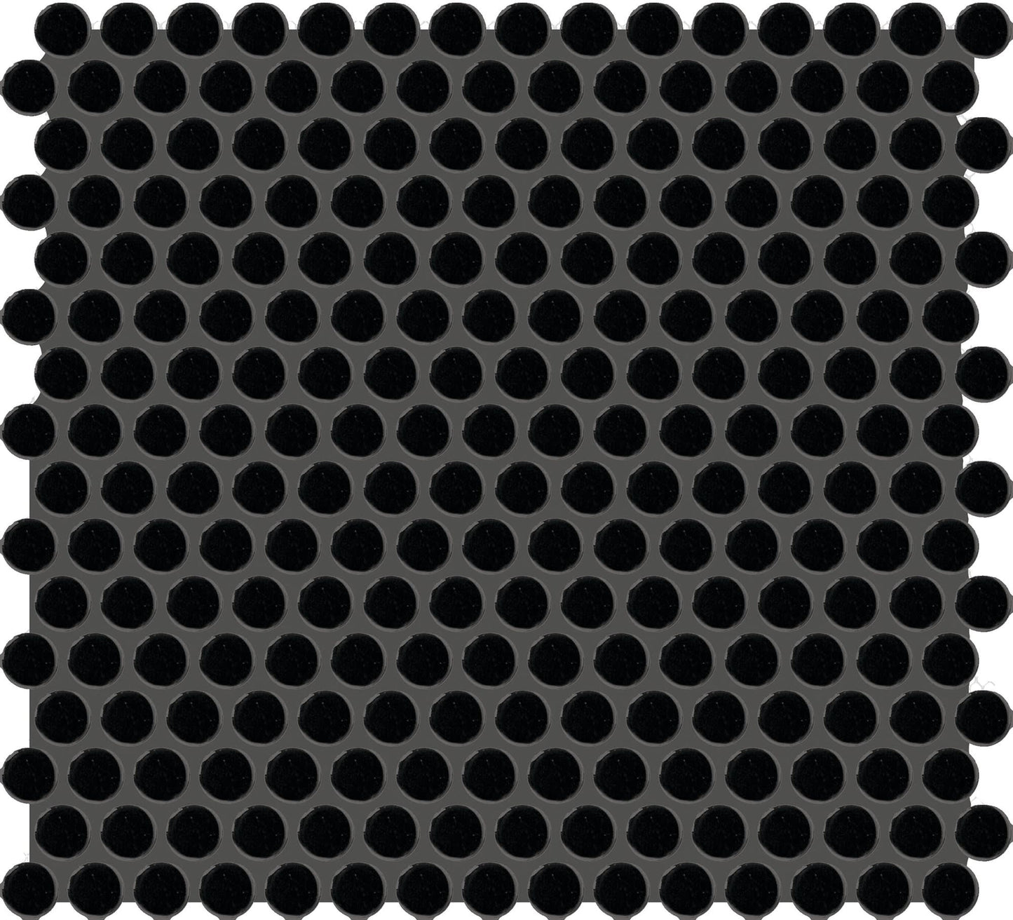 Unglazed Mosaics Black Hexagon 1X1 Matte