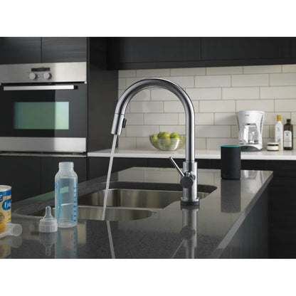 Trinsic VoiceIQ Voice Activated Pull Down Kitchen Faucet with On / Off Touch Activation and Magnetic Docking Spray Head