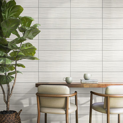 Visual Impressions White Rectangle, Wave 8X24 Matte
