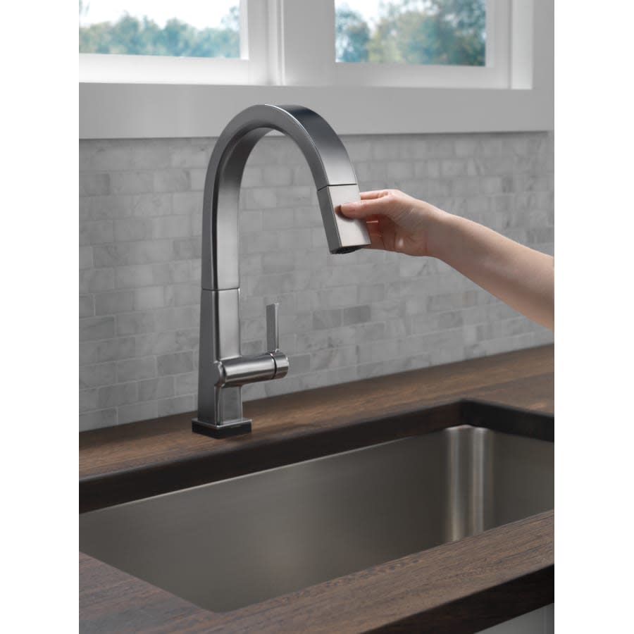 Pivotal 1.8 GPM Single Hole Pull Down Kitchen Faucet with On/Off Touch Activation, Magnetic Docking Spray Head - Includes Lifetime Warranty (5 Year on Electronic Parts)