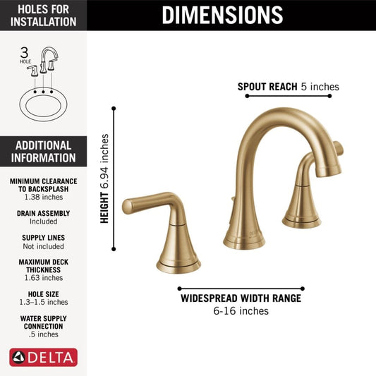 Kayra 1.2 GPM Widespread Bathroom Faucet with Pop-Up Drain Assembly