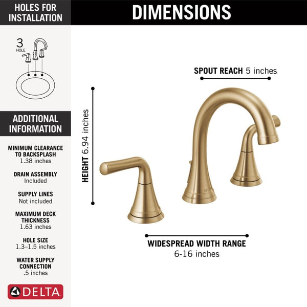 Kayra 1.2 GPM Widespread Bathroom Faucet with Pop-Up Drain Assembly