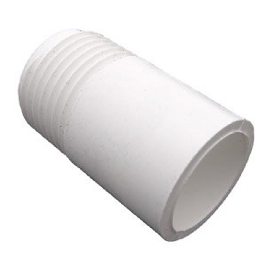 Adapter, 3/4 x 1/2 in, Male Hose Thread x Spigot, SCH 40/STD, PVC