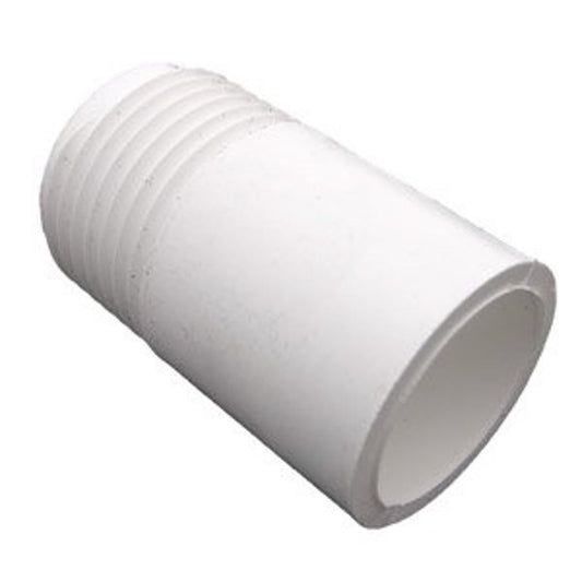 Adapter, 3/4 x 1/2 in, Male Hose Thread x Spigot, SCH 40/STD, PVC