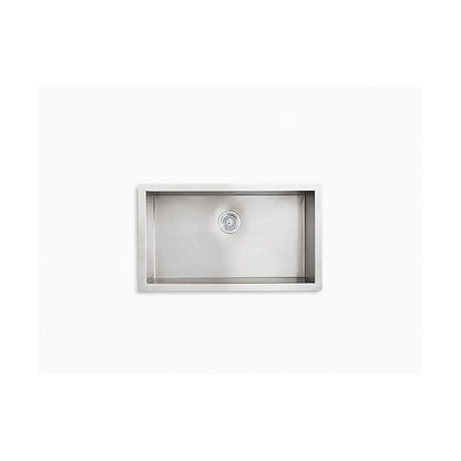 Vault™ Single Bowl Kitchen Sink, Under Mount, 32 x 18-15/16 in, 9-5/16 in Bowl Depth, 18 ga Satin Steel, Stainless