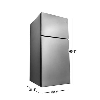 Amana 18Cuft Fridge Stainless Steel