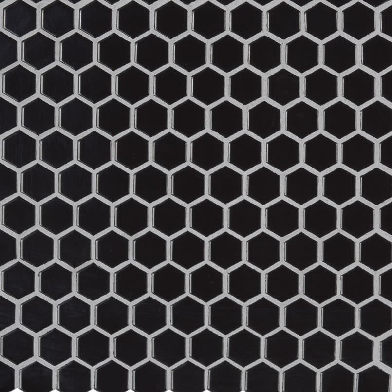 Retro Nero Hexagon Mosaic Tile