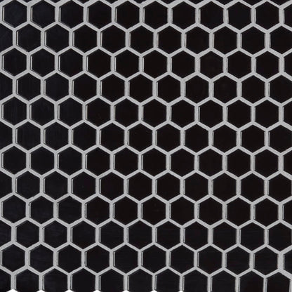 Retro Nero Hexagon Mosaic Tile