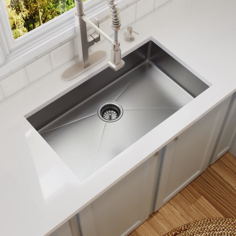Scovin 1.8 GPM Single Hole Pre-Rinse Pull Down Kitchen Faucet - Includes Escutcheon