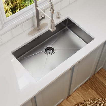 Scovin 1.8 GPM Single Hole Pre-Rinse Pull Down Kitchen Faucet - Includes Escutcheon