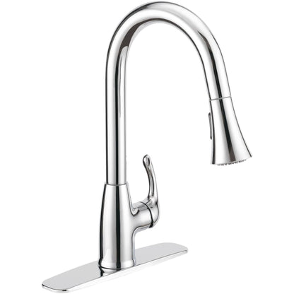 Kirkham 1.75 GPM Single Hole Pull Down Kitchen Faucet - Includes Escutcheon