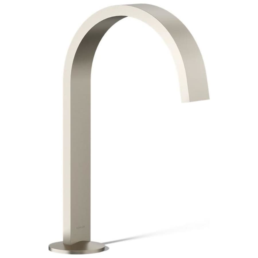 Components 1.2 GPM Widespread Bathroom Faucet with Drain Assembly and Ribbon Design Spout - Less Handles