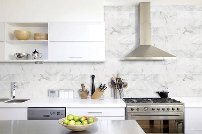 Calacatta Cressa Marble Subway Tile 4x12