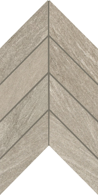 Montesano Medium Gray Chevron 2X5 Matte