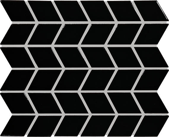 Color Wheel Retro Black Arabesque 3X3 Glossy