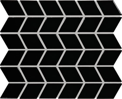Color Wheel Retro Black Arabesque 3X3 Glossy