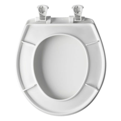 Toilet Seat, Round Bowl, Closed Front, With Cover, Plastic, White