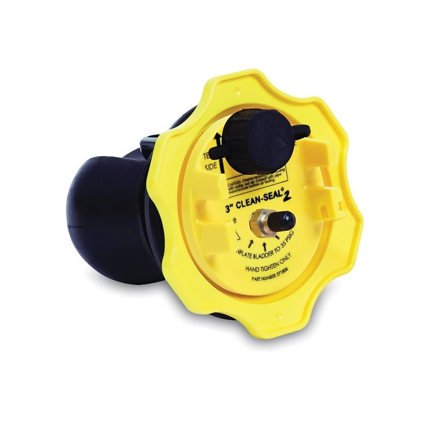 Clean-Seal® Pneumatic Pipe Plug, 3 in Pipe, 13 psi, Natural Rubber