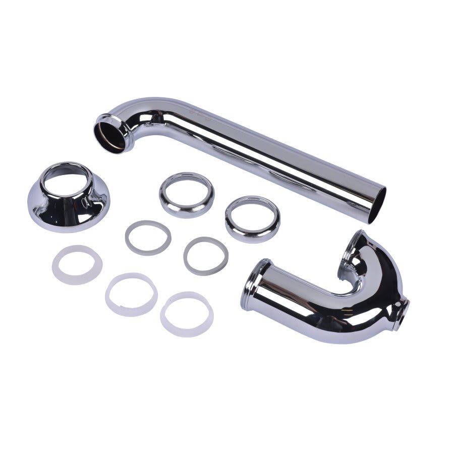 Tubular P-Trap, 1-1/2 in, 17 ga, Polished Chrome