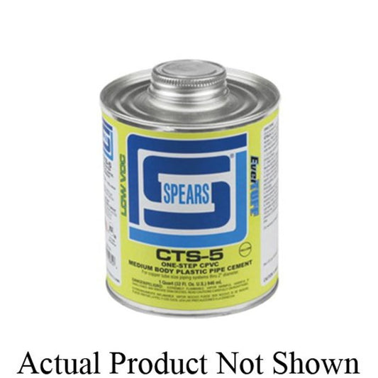 CTS-5 Medium Body Cement, 1/2 pt, Yellow, For CPVC