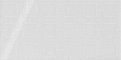 Showscape Stylish White Rectangle, Arabesque 12X24 Textured