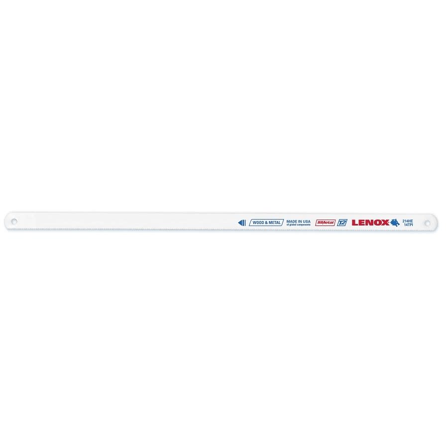 Hacksaw Blade, 12 in L Blade, HSS Cutting Edge, 14, Bi-Metal Blade, 10-Pack