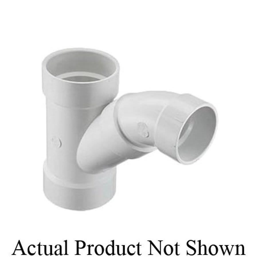 Combination Wye and 45 deg Elbow, 8 x 4 in, Hub, DWV, PVC