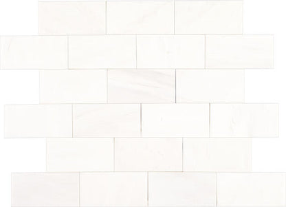 Marble Contempo White Rectangle 3X6 Honed