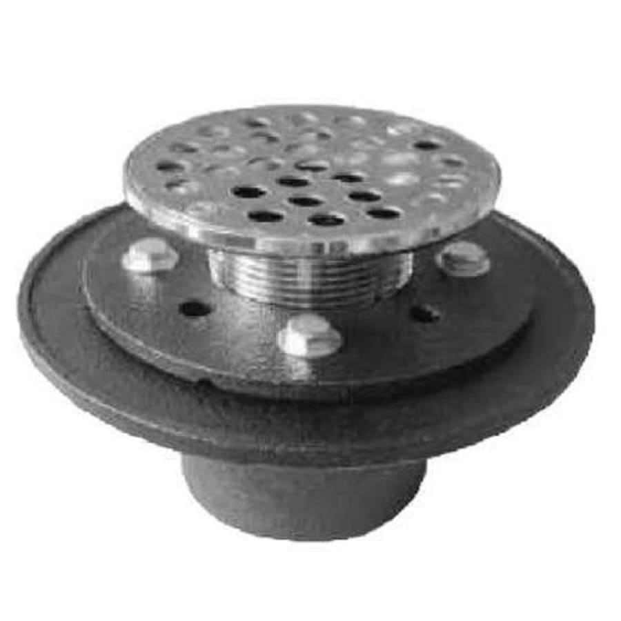 Cast Iron Round Shower Drain (2" IPS Connection)