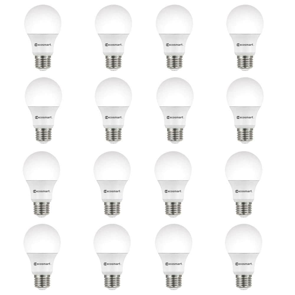 EcoSmart 60-Watt Equivalent A19 Dimmable Energy Star LED Light Bulb in Bright White (8-Pack)