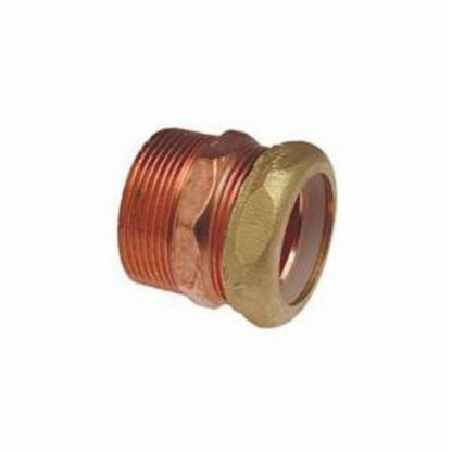 DWV Slip Joint Adapter, 1-1/2 in, MNPT x Slip Joint, Copper