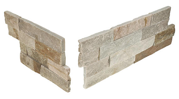 Stacked Stone Golden Sun Rectangle, Natural Cleft 6X24