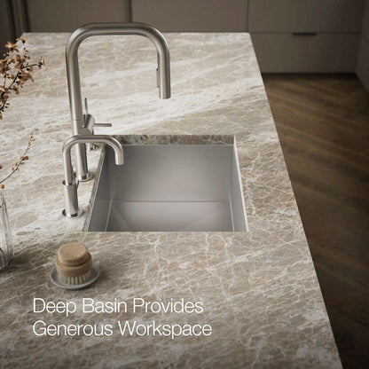 Vault 24" Undermount Single Basin Stainless Steel Kitchen Sink with SilentShield Technology