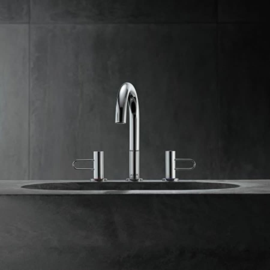 Uno Loop 1.2 GPM Widespread Bathroom Faucet with Pop-Up Drain Assembly - Engineered in Germany, Limited Lifetime Warranty