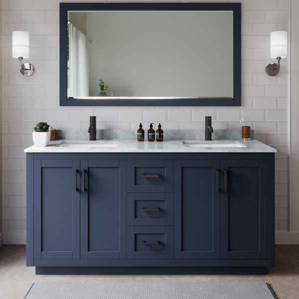 Miranda Double Bathroom Vanity - 66W x 33.75H x 22D
