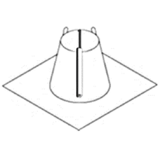 Flashing Base, 4 in, Galvanized