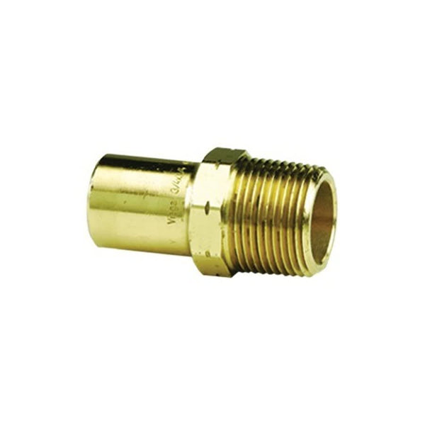 Male Adapter, 1/2 x 3/4 in, Fitting x MNPT, Copper