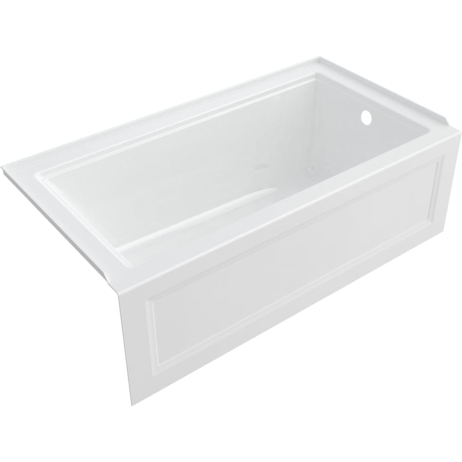 Town Square S 60" Three Wall Alcove Acrylic and Fiberglass Soaking Tub with Right Drain