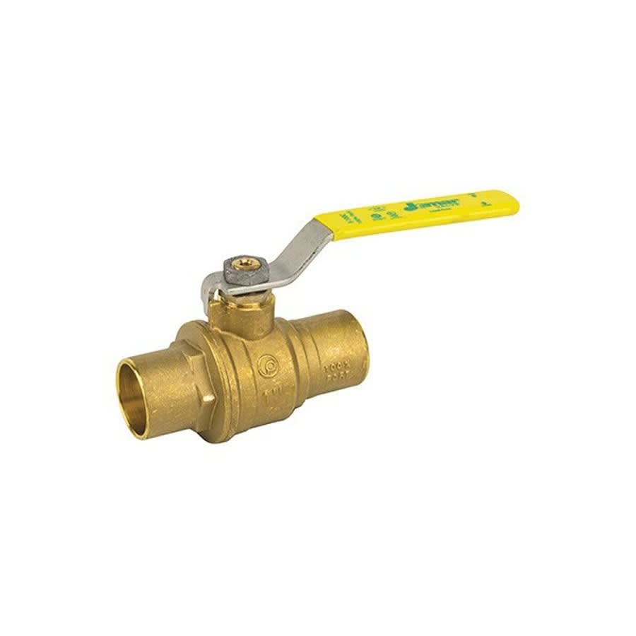 2-Piece Ball Valve, 1 in, C, Full Port, Brass Ball, Brass