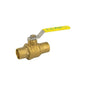 2-Piece Ball Valve, 1 in, C, Full Port, Brass Ball, Brass