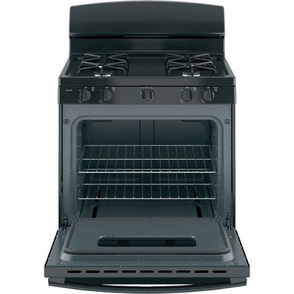 GE 30 in. 4.8 cu. ft. Freestanding Gas Range in Black (JGBS10DEMBB)