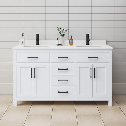 Beckett Double Bathroom Vanity - 60W x 35H x 22D