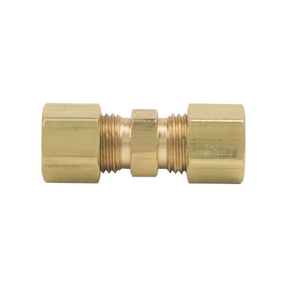 Union, 1/4 in, Comp, Brass, Rough Brass, Domestic