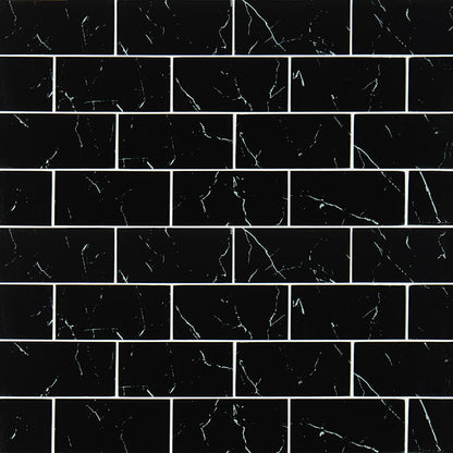 Nero Marquina Glass 3x6x8mm