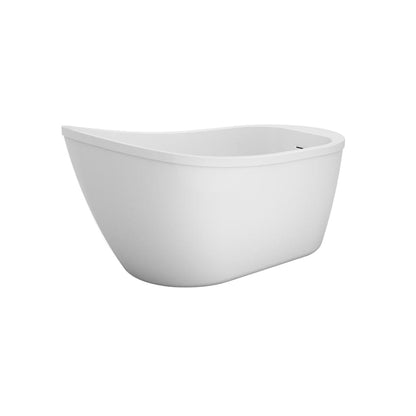 Bingham 59" Free Standing Acrylic Soaking Tub with Reversible Drain, Drain Assembly, and Overflow